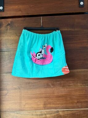 Towel skirt flamingo dog